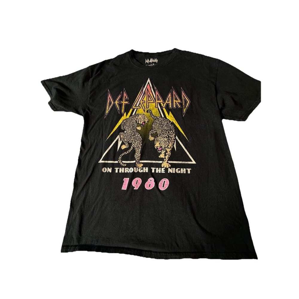 Def Leppard On Through The Night 1980 Concert Replica T-Shirt Size L See Notes